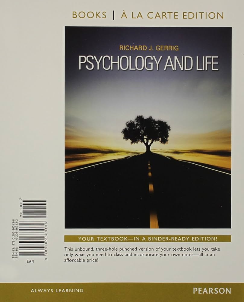 Amazon.com: Psychology and Life (Books a la Carte